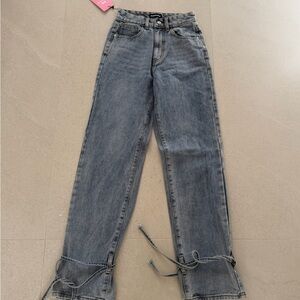 Classic Gray Women's Straight Leg Jeans